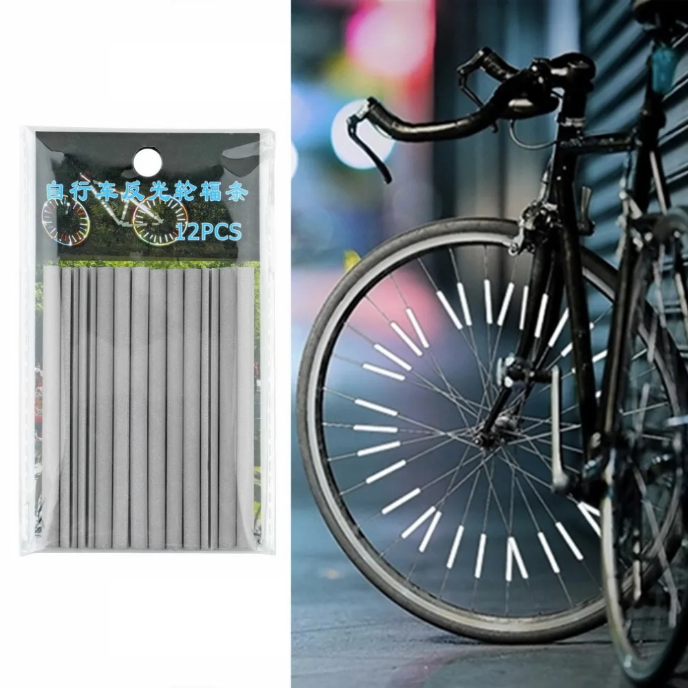 

24pcs Bicycle Reflective Mount Clip Tube Warning Strip Bicycle bike Wheel Spoke Reflector mountain rear bike reflector light