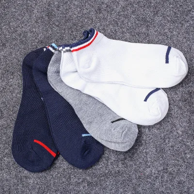 5 пар Высокое качество модные Повседневное Для мужчин носки Banboo хлопковые носки краткое Невидимый тапочки мужской мелкая рот No Show Sock - Цвет: A3009-8