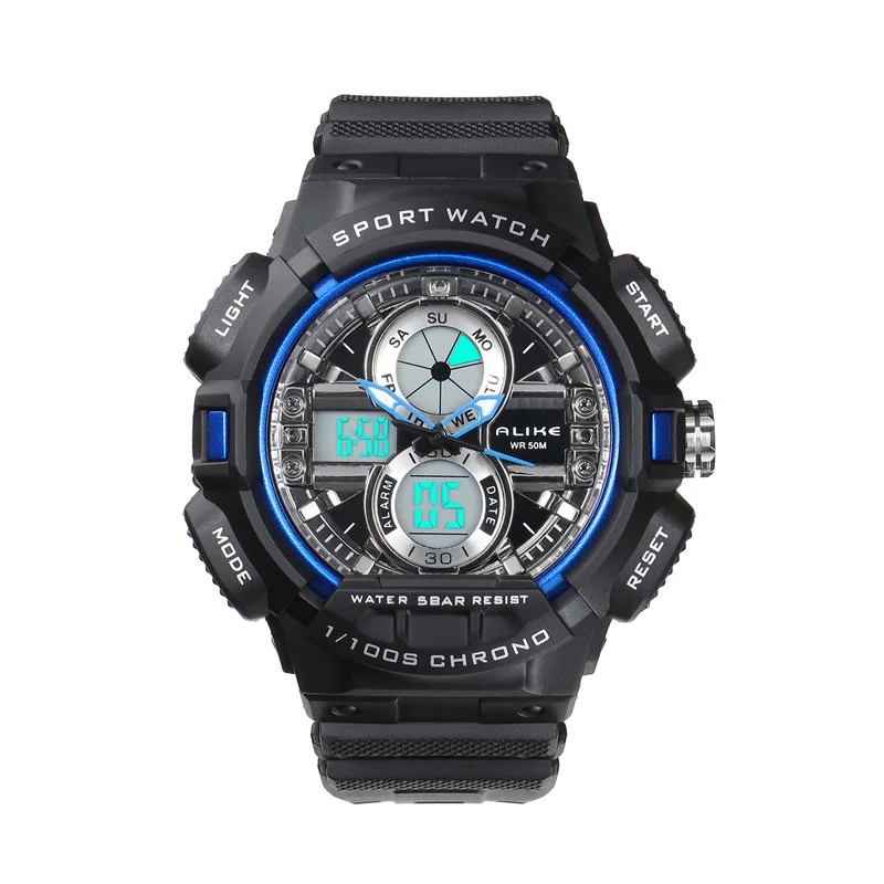 

Losida New Trend of Fashion Cool Mountain Waterproof Luminous Swimming Digital Analog Display Electronic Watch Movement AK16127