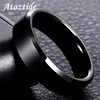 Atoztide Fashion 8mm Black Titanium Stainless Rings For Women Men Party Round Wedding Band Lovers/Couple Rings Jewelry Gift ► Photo 2/6