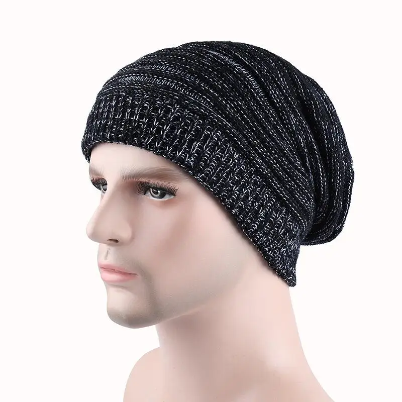 

Spring Winter Women Men Beanie Hats Unisex Knitted Warm Wool Skullies Casual Slouch Baggy Gorros Solid Color Caps Christmas Gift