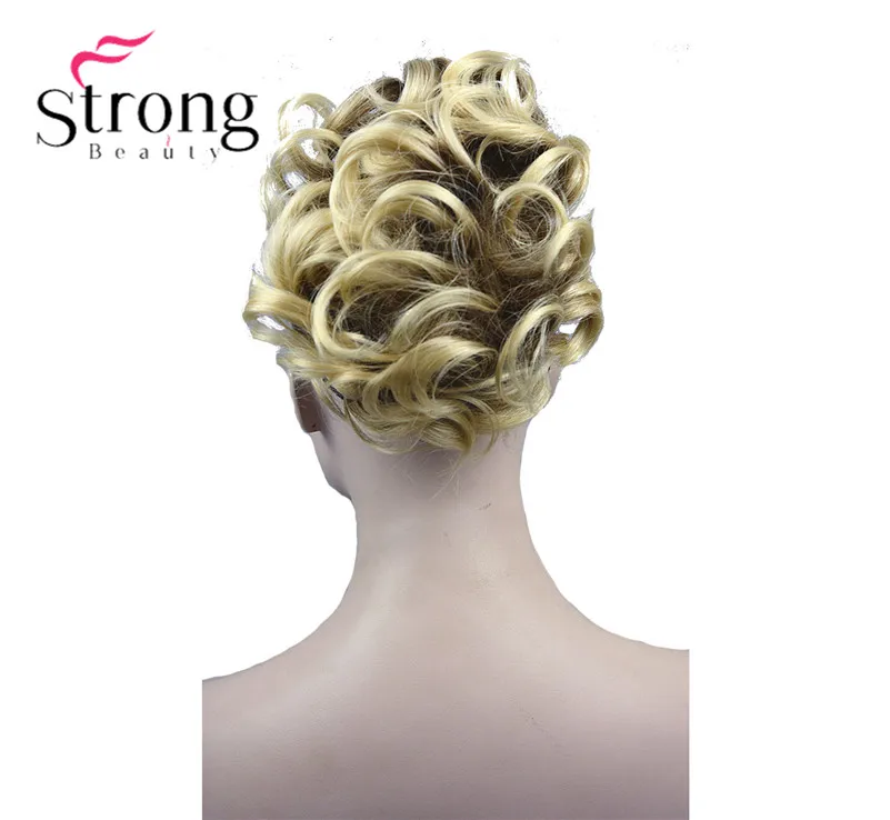 StrongBeauty Short Ponytail Hair Piece Extension Synthetic Hair Wavy Claw Clip In/on Hairpiece COLOUR CHOICES