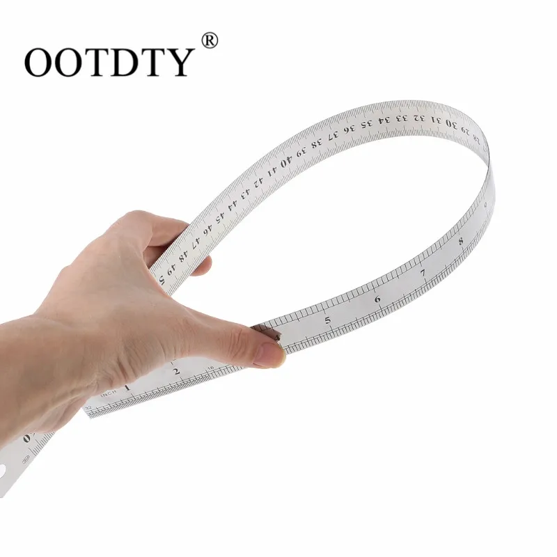 

1PC Stainless Steel Double Side Measuring Straight Edge Ruler 60cm