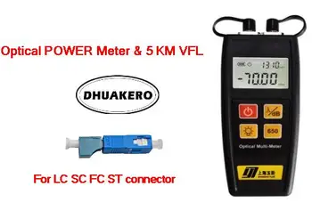 

free shipping AB23R all in one YJ550A/C FTTH Fiber Optical Power Meter -70 + 10dBm 5km Visual fault locator with LC SC adapter