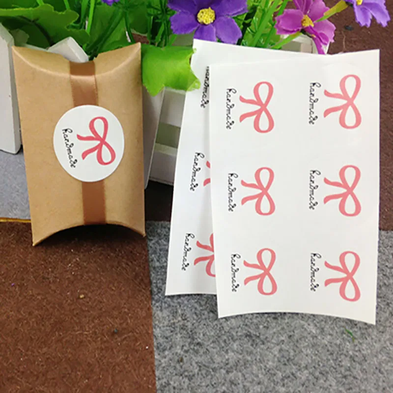 

Wholesale Newest 30mm 120pcs/lot DIY Hand Made Self-adhesive Stickers label Sticker Custom Logo Cost ExtrA MOQ :1000 PCS