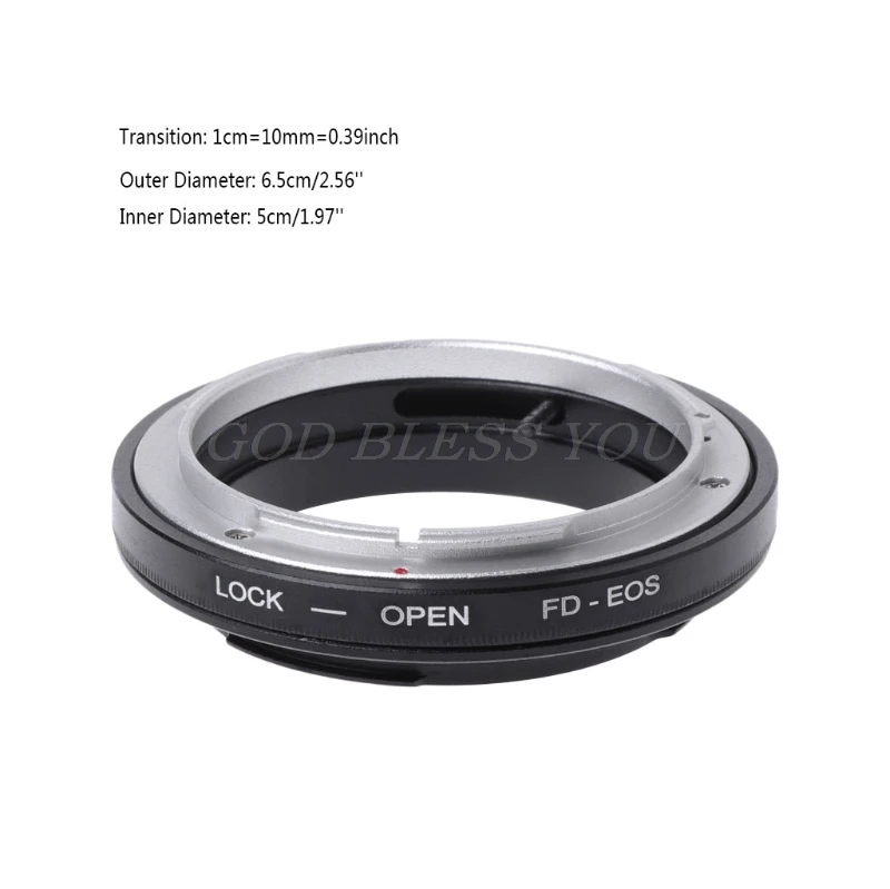 

For FD-EOS Ring Adapter Lens Adapter FD Lens to EF for Canon EOS Mount Camera Black