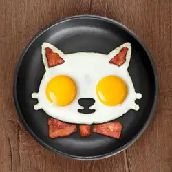 Tenske Кухня силиконовые кошка яйцо Shaper Cat Яичница Плесень милые интересные формы * 30 Hogar Cocina горячая Распродажа 2017 года