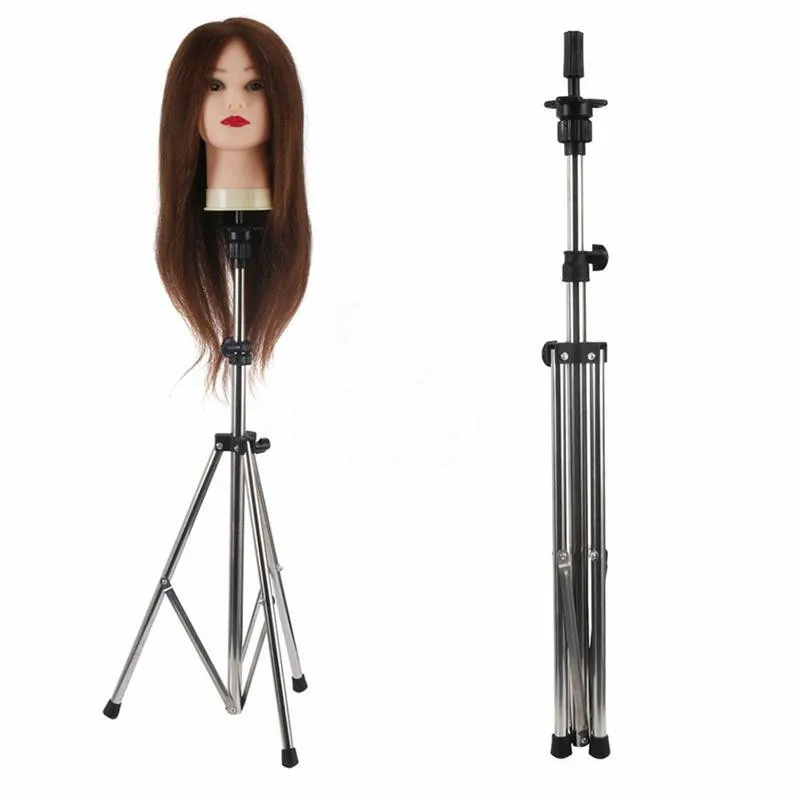 Adjustable Wig Head Stand Mannequin Tripod Hairdressing Training Holder Hairdressing Clamp Wig Head Holder Salon Tools Hot