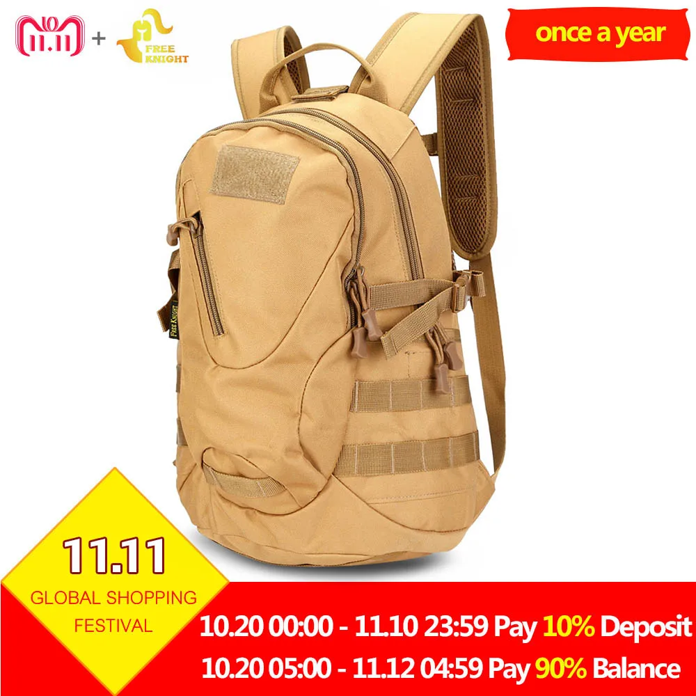 Free Knight Hiking Backpack Rucksack Military Tactical Molle Army Bag Outdoor Traveling Cycling Camping School | Спорт и развлечения