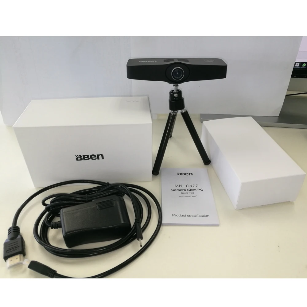 Мини ПК Bben C100 ТВ приставка на Windows 10 четырехъядерный процессор Intel Cherry Trail Z8350 2 ГБ/32