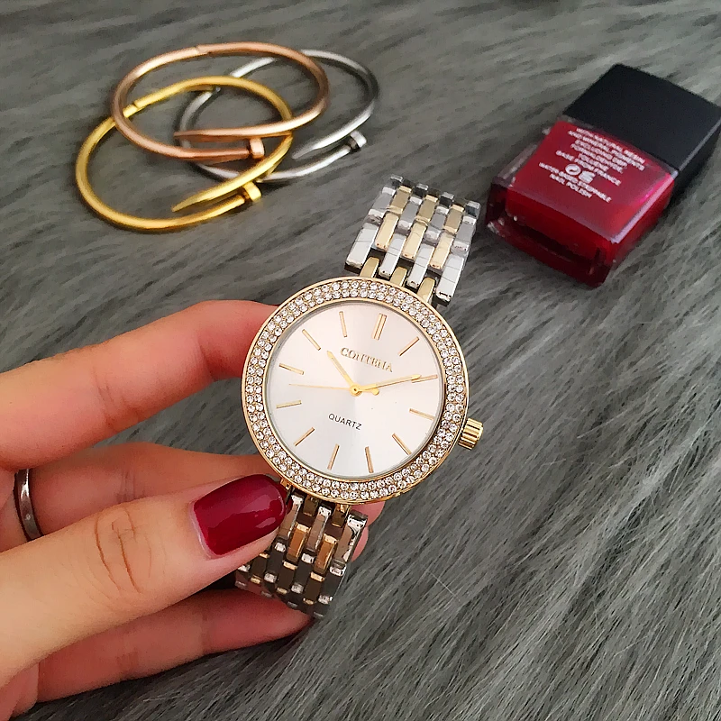 CONTENA Luxury Rhinestone Watch Women Watches Fashion Gold Women's Watches Ladies Watch Women Clock relogio feminino reloj mujer