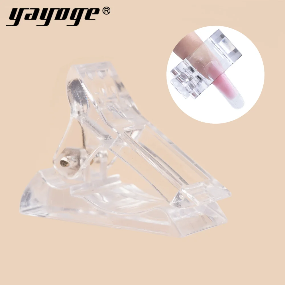

Yayoge Transparent Color Extension Holder Clip Builder Nail Gel For Finger Extend Polygel Plastic Nail UV LED