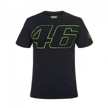 Бесплатная доставка! Двигатель цикл MotoGP футболка Valentino Rossi VR46 46 логотип Двигатель Футболка черный