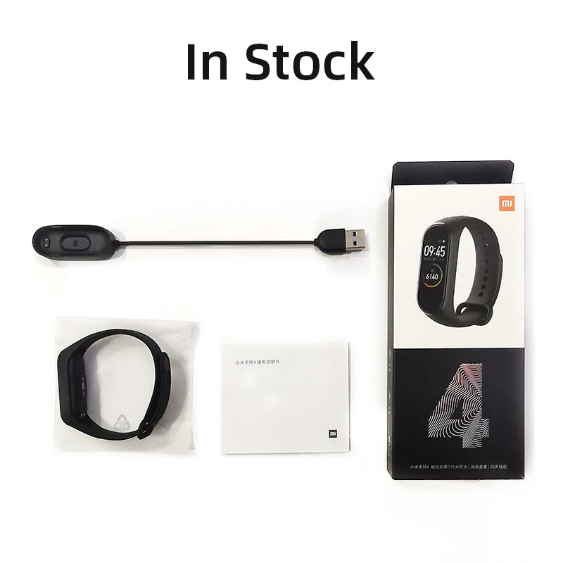 В наличии Xiaomi mi Band 4 Smart band сердечного ритма фитнес трекер 135 мАч Bluetooth 5 0 50 м