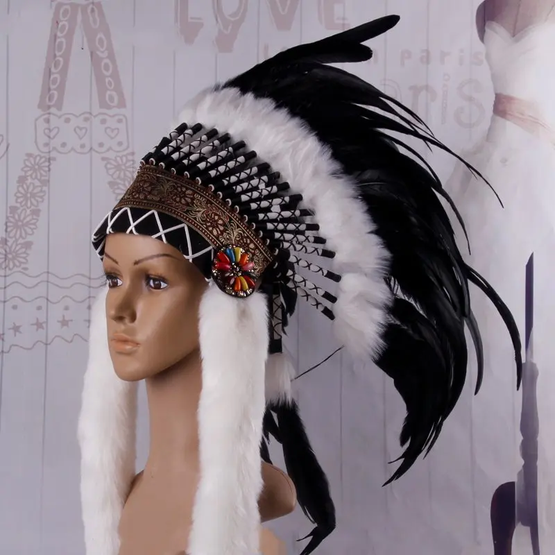 Женский головной убор с перьями, карнавал, сценическое представление, сексуальные мужские головные уборы для косплея