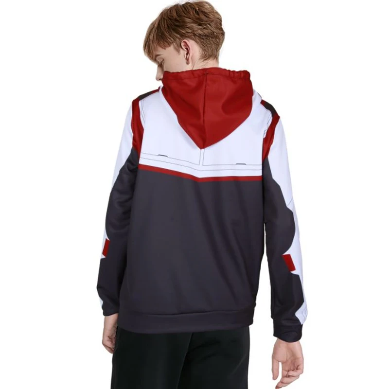 Adult Kids Avengers Endgame Quantum Realm Superhero Cosplay Sweatshirt Hoodie Jacket Coat