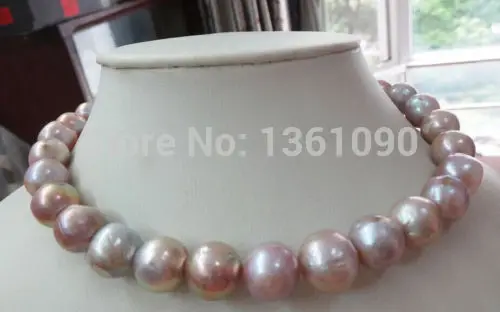 

000622 NATURAL Aus. SOUTH SEA GENUINE GOLD LAVENDER NUCLEAR PEARL NECKLACE