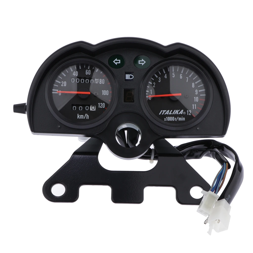 

Motorcycle Instrument Sun-proof Speedometer Tachometer Gauge Meter DC 12V Waterproof Speedometers for Universal Motorcycle