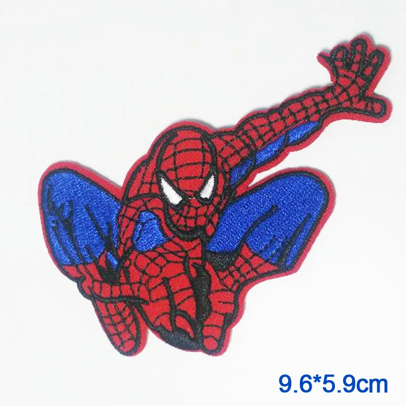 

Cartoon Red Punk Iron on Avengers Spiderman Shield Embroidered Clothes Patch For Clothing Boys