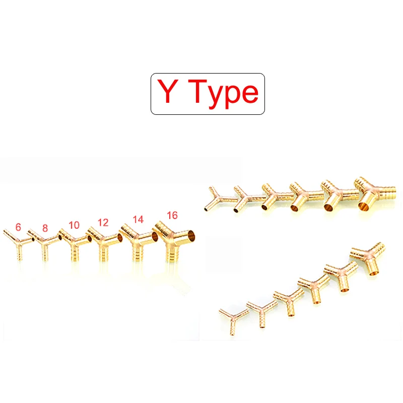 Details about / Brass Barb Hose Joiner Tee 3-way 4-way Barbed Coupler Connector Pipe Fitting New