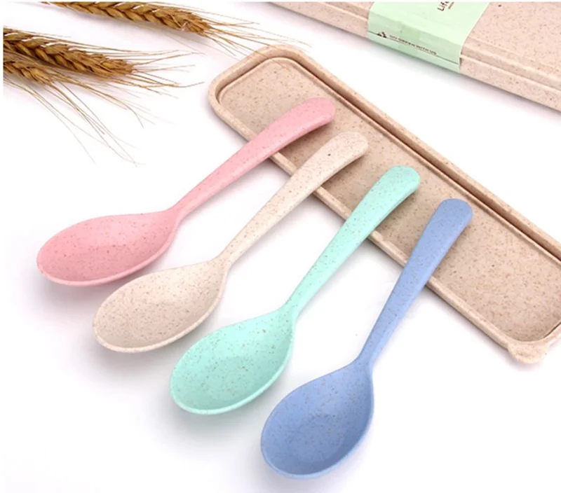 3pcs Children Baby Tableware Set Wheat Straw Children Travel Portable Tableware Spoon+Fork+ Chopstick+Box For Kids Picnic Gift 3pcs Children Baby Tableware Set Wheat Straw Children Travel Portable Tableware Spoon+Fork+ Chopstick+Box For Kids Picnic Gift