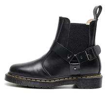 Fashion Leather Chelsea Boots Men Winter Autumn Shoes Retro Ankle Boots Big Size Waterproof 5#19D50