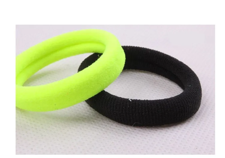 100pcs/lot Fluorescent hair ring popular candy color hair ring seamless seam hair fashion
