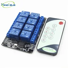 XIND ELE 8 Way IR Remote Control Switch 12V DC 10A  Relay Module + Transmitter For Home Auto and Light #IR12-8SM+PM9#