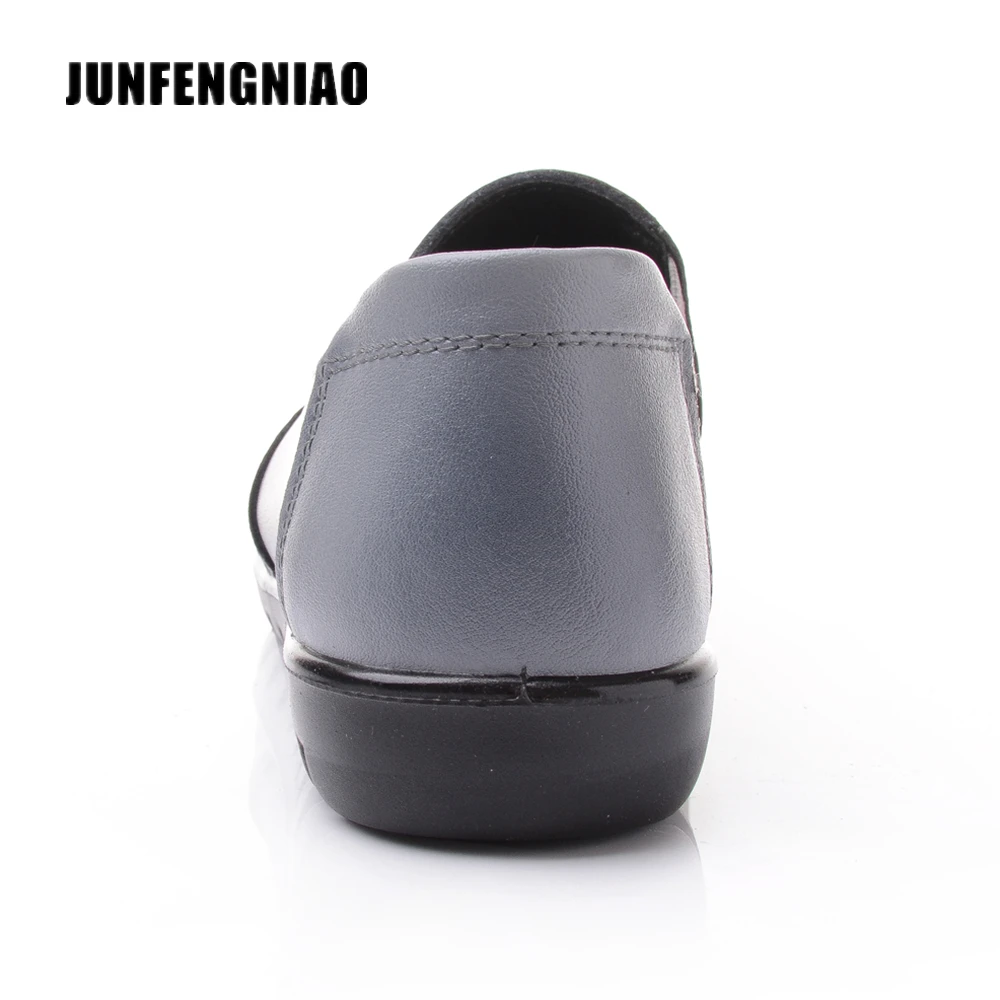 JUNFENGNIAO/Женская обувь; женские оксфорды из искусственной кожи; брендовая повседневная обувь на плоской подошве; sapato feminino Schuhe; Туфли лоферы; DNF8011
