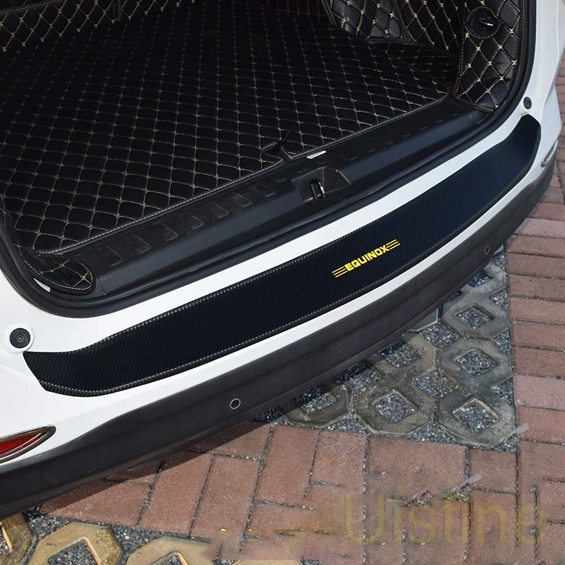 Багажник все включено внешняя Задняя панель кожа углеродное волокно Защитная Наклейка украшение для Chevrolet Equinox