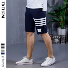 TB том мужские окрашенные повседневные шорты с четырьмя полосками из чистого хлопка модные шорты для мужчин летние спортивные шорты мужские