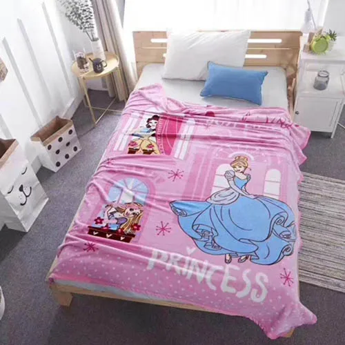 Disney Cartoon Cinderella Frozen Elsa Anna Princess Elsa Anna Flannel Blanket 150x200cm on Bed/Sofa/Couch cobertores de cama - Цвет: C