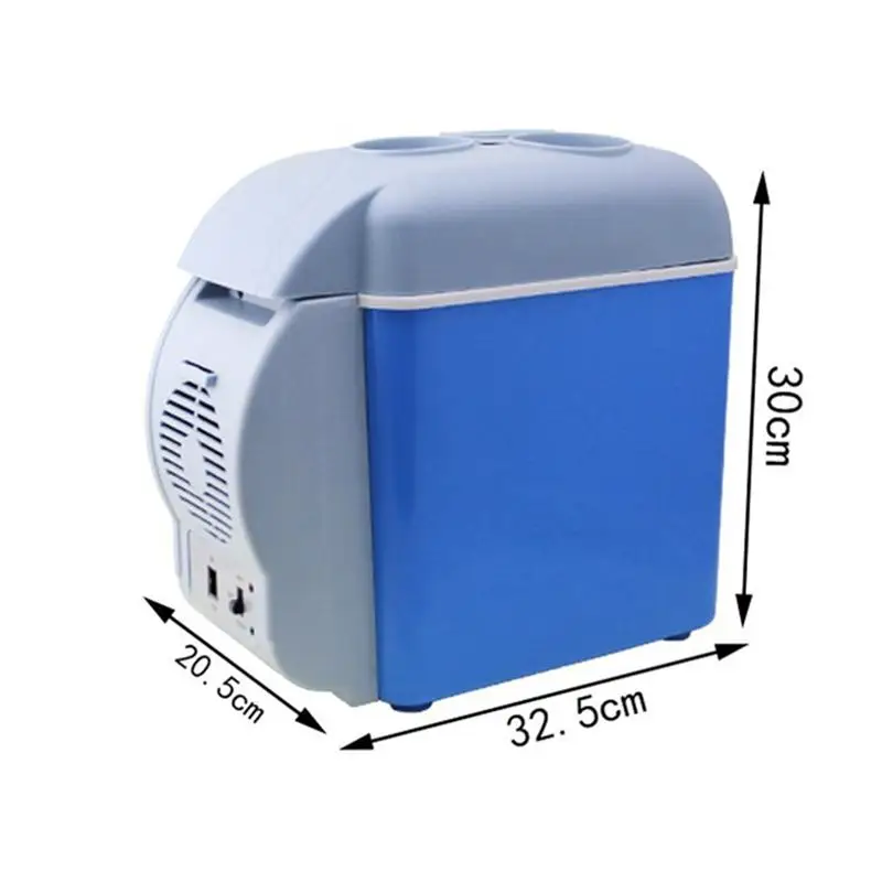 12V 7.5L автомобильный мини-холодильник автомобиль холодильник кулер и грелка коробка для автомобиля, мотоцикла, электроприбор синего цвета