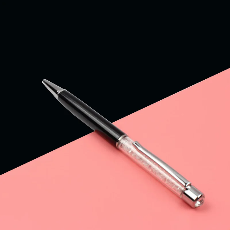 1 шт./лот GENKKY Новая рекламная Подарочная шариковая ручка с верхней блестящей алмазной хрустальной металлической фирменной ручкой с логотипом для влюбленных
