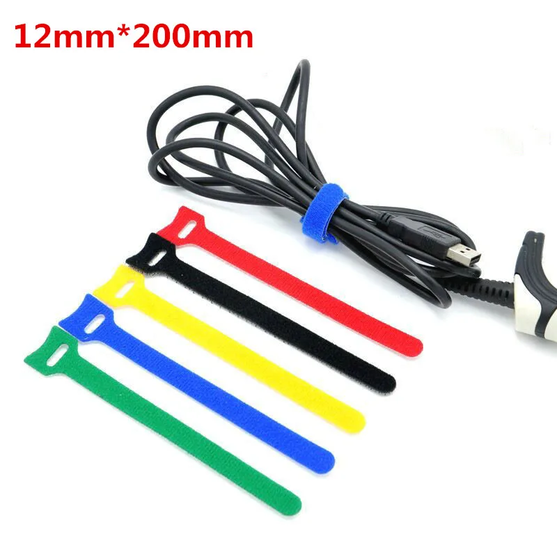 10Pcs 12x200mm Magic Tape Wiring Harness tapes font b Cable b font Tie Cord font b
