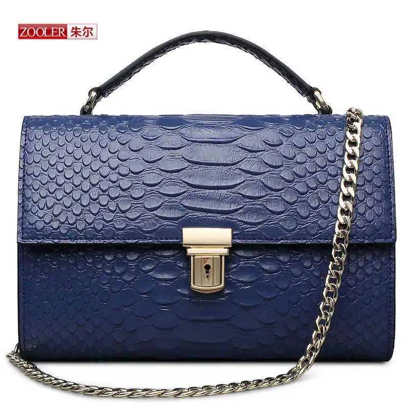 

ZOOLER 2017 New Fashion Vintage Crocodile Pattern Ladies handbags Women Shoulder Bags Small Women Messenger  chains Bags #L-1668