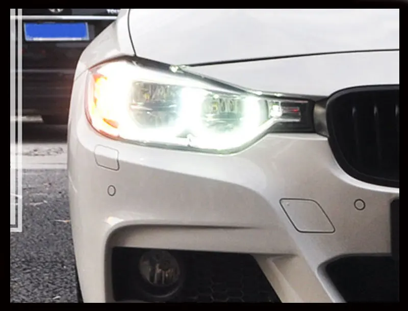 Автомобильный Стайлинг для BMW 316i 320i 328i 335i фары 2013- F30 F35 светодиодный фар светодиодный фары «ангельские глаза» в сборе