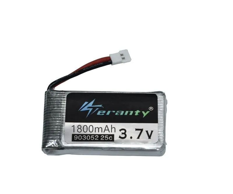 3,7 v 1800mAh литий-полимерный Батарея для KY601S SYMA X5 X5S X5C X5SC X5SH X5SW X5HW X5UW M18 H5P HQ898 H11D H11C 3,7 в радиоуправляемый Дрон Батарея 1 шт - Цвет: Красный