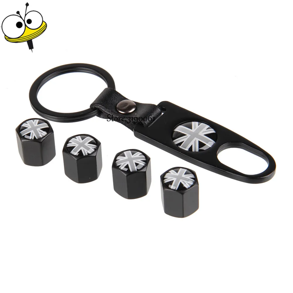 Steel Wheel Tire Valve Stems Caps Stainless Tire Valve British flag For