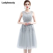 Короткое свадебное платье, элегантное кружевное платье без рукавов с открытой спиной, свадебное платье длиной до середины икры, официальные свадебные платья, Vestido de Noiva