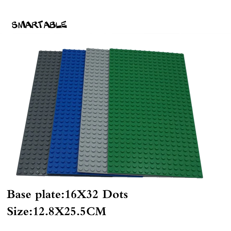 Smartable Baseplate 16X32 for Small Building Blocks parts DIY LOGO creative font b toys b font