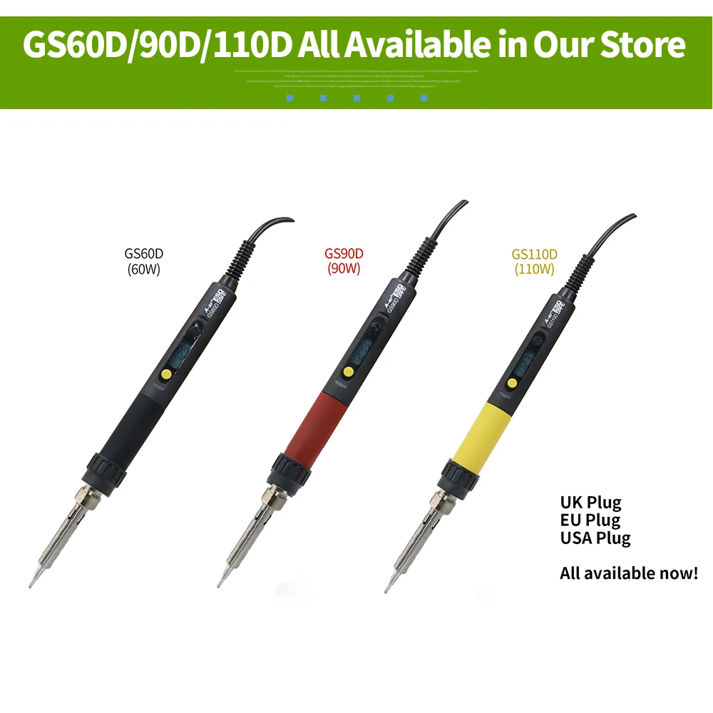 Паяльник Φ GS90D GS110D ЖК дисплей 836D Электрический паяльник с регулируемой