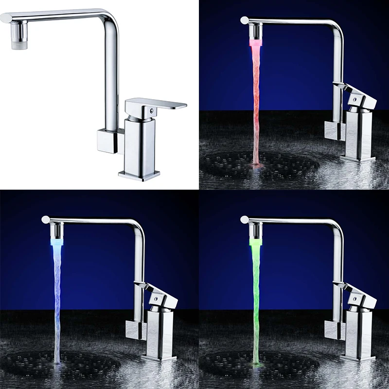 SHGO LED водопроводный кран светильник Кухня Ванная комната душевой насадка 6 7 см x 3 4
