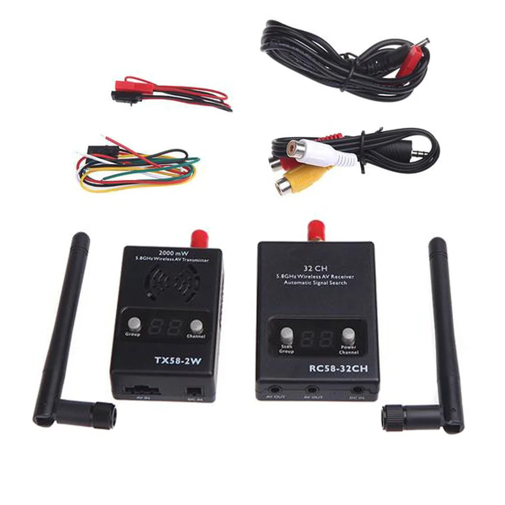 

F-Cloud 32 Frequency Point 5.8G 2000MW TX58-2W Chart Transmission FPV Aerial Long Distance Transmitting and Receiving Set