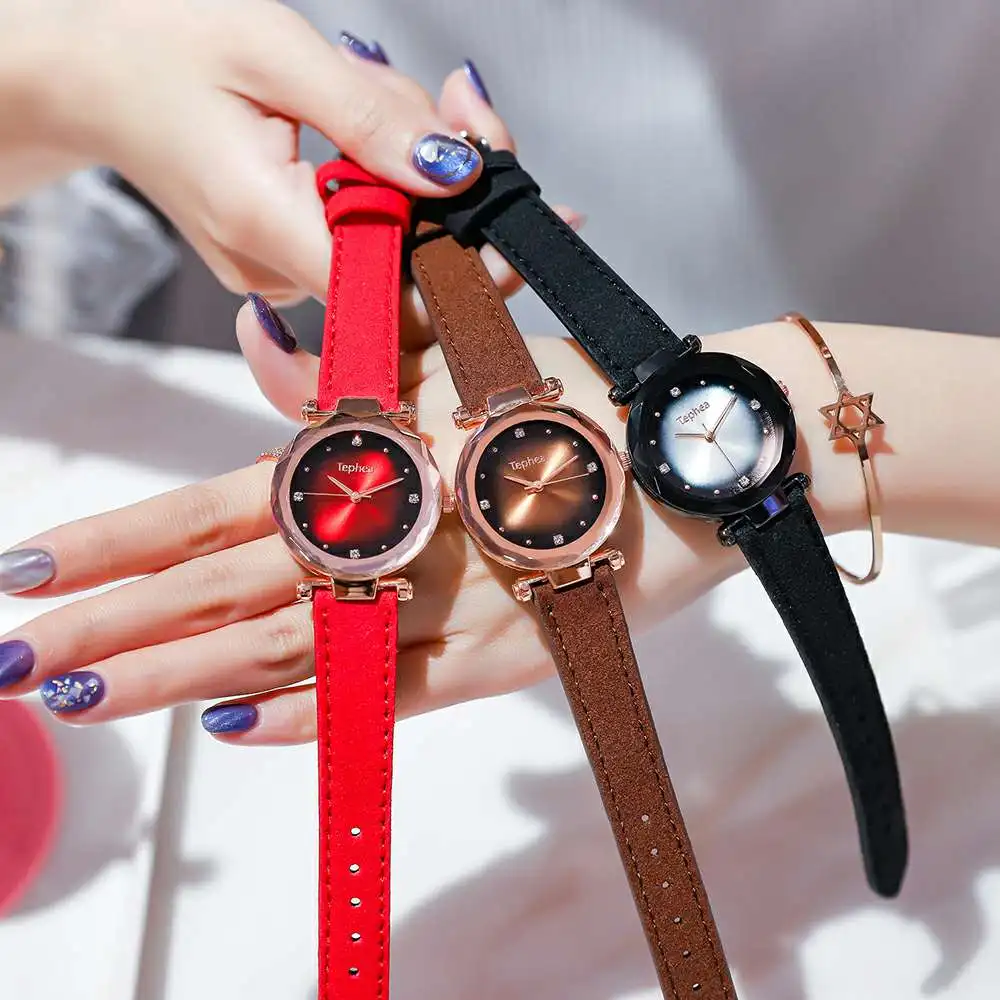 

Luxury Rose Gold Women Watches 2019 Fashion Stainless Strap Ladies Wrist Watch Prism Surface Diamond Gift Clocks Drop Shipping