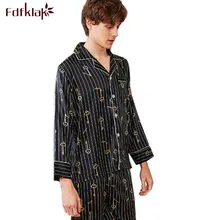 Fdfklak pijama hombre Повседневное для мужчин пижамный комплект большой размеры свободная пижама костюм домашняя одежда сезон: весна-лето принт