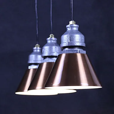 Nordic Loft Style Water Pipe Lamp Retro LED Pendant Light Fixtures For Dining Room Hanging Vintage Industrial Lighting