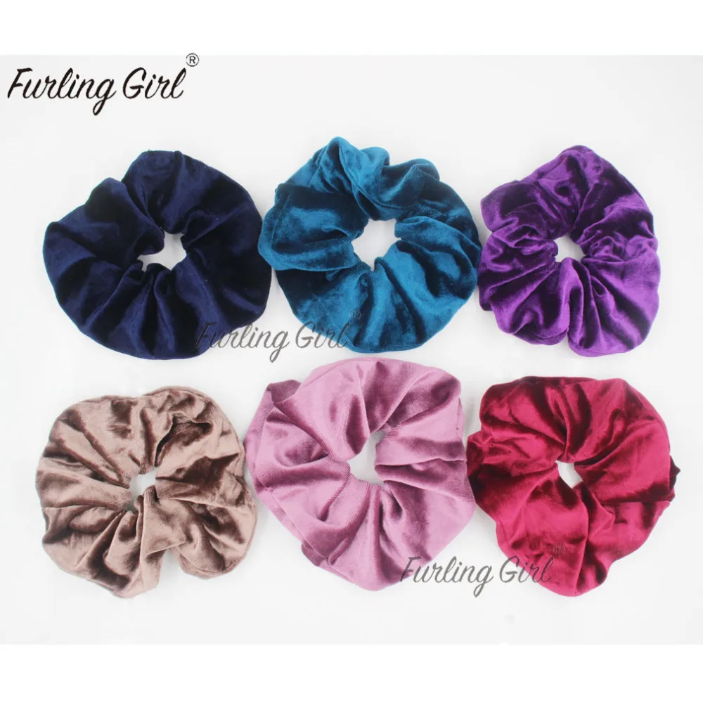 

Furling Gilr 1 PC Super Large Korean Velvet Scrunchies Ponytail Holder Pelo Pony Tail Wrap Elastic Hair Bands for Woman