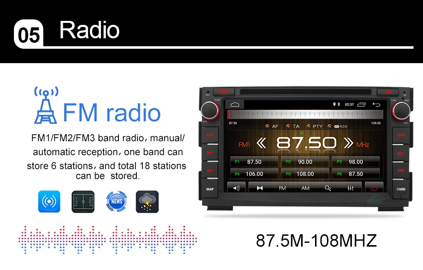 Excellent 7" Android 8.1 Auto Radio GPS For Kia Ceed 2009 2010 2011 2012 Car DVD Stereo FM Navigation WiFi Audio Video Free Backup Camera 8