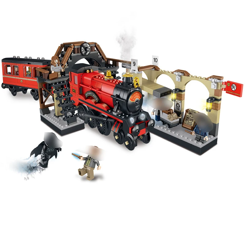 

Harri Potter Legoingly Building Block Toy Hogwarts Express Set Train Bricks Children Toys Kids Christmas Gift Jouet